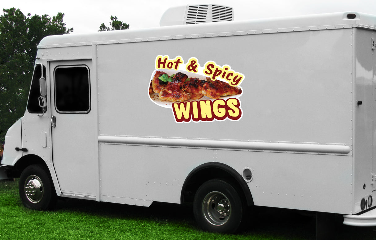 Hot & Spicy Wings Die Cut Decal
