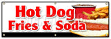 Hot Dogs Fries & Soda Banner