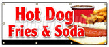 Hot Dogs Fries & Soda Banner