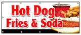 Hot Dogs Fries & Soda Banner