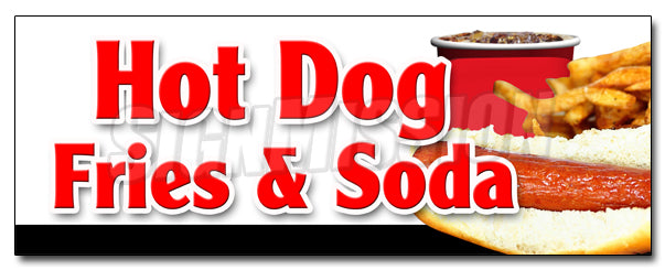 Hot Dogs Fries & Soda Decal