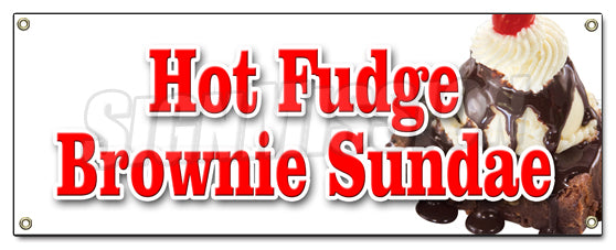 Hot Fudge Brownie Sundae Banner