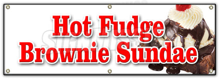 Hot Fudge Brownie Sundae Banner