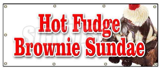 Hot Fudge Brownie Sundae Banner