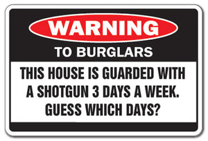 House Guarded With Shotgun Vinyl Decal Sticker