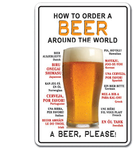 How To Order A Beer Around The World Vinyl Decal Sticker