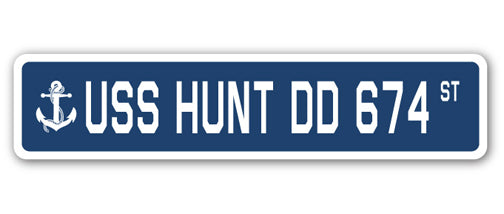 USS Hunt Dd 674 Street Vinyl Decal Sticker