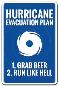 Hurricane Evacuation Plan Vinyl Decal Sticker