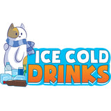 Ice Cold Drinks 1 Die Cut Decal