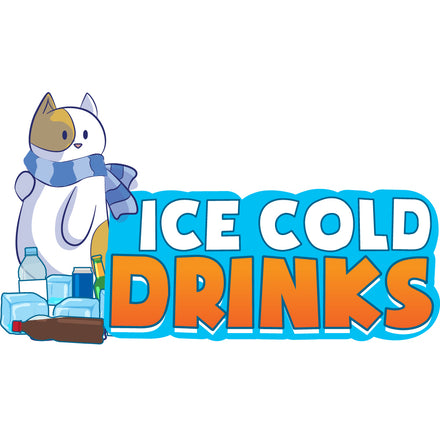 Ice Cold Drinks 1 Die Cut Decal