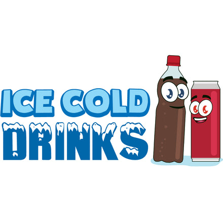 Ice Cold Drinks 3 Die Cut Decal
