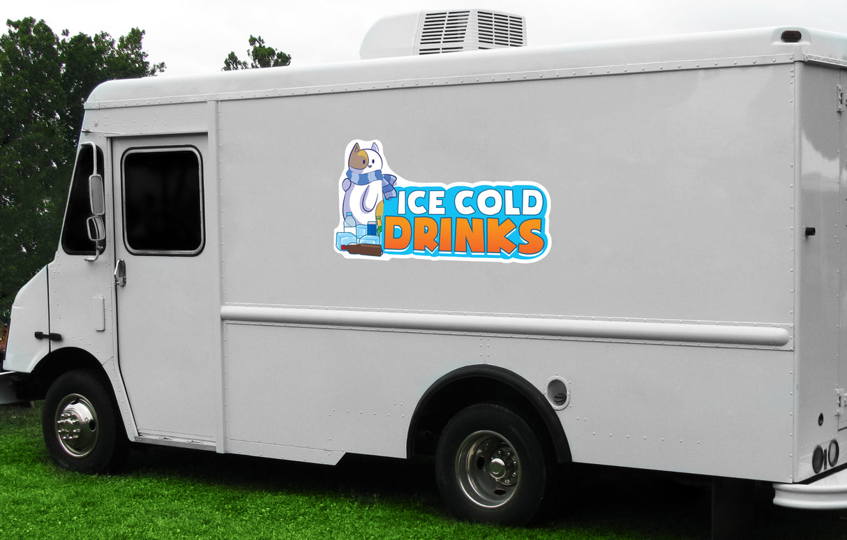 Ice Cold Drinks 1 Die Cut Decal