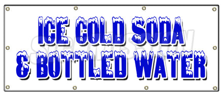 Ice Cold Soda & Bottled Banner