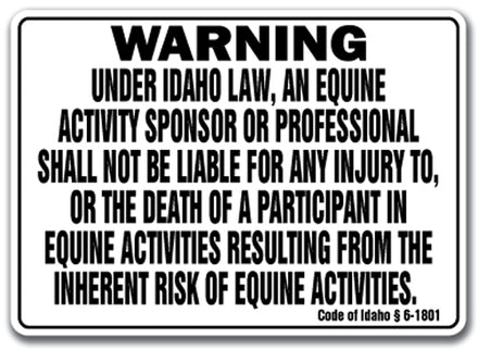 IDAHO Equine Sign