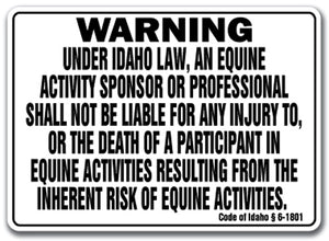 IDAHO Equine Sign