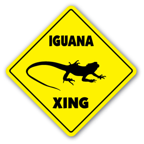 Iguana Crossing Vinyl Decal Sticker