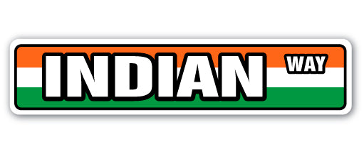 Indian Flag Street Vinyl Decal Sticker