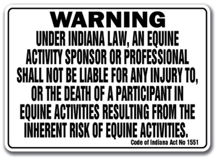 INDIANA Equine Sign