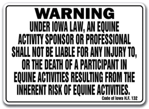 IOWA Equine Sign