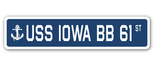 USS Iowa Bb 61 Street Vinyl Decal Sticker