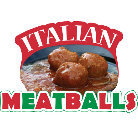 Italian Meatballs Die Cut Decal