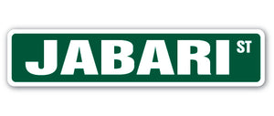 JABARI Street Sign