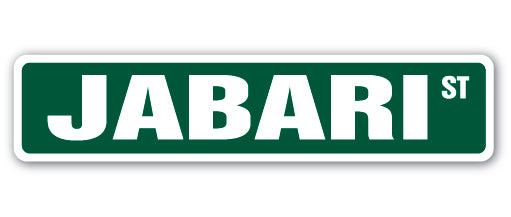 JABARI Street Sign