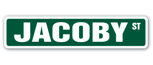 JACOBY Street Sign