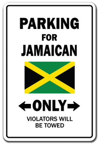 Parking For Jamaican Only Jamaica Flag Pride Vinyl Decal Sticker