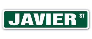 JAVIER Street Sign