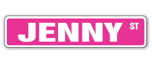 JENNY Street Sign