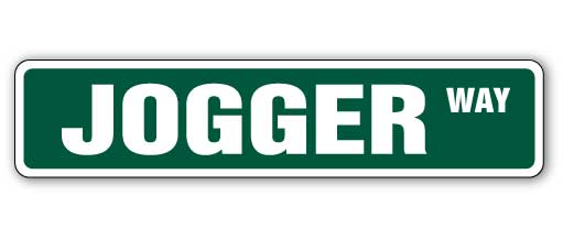 JOGGER Street Sign