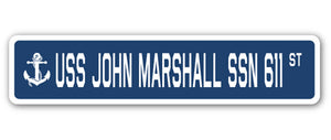 USS John Marshall Ssn 611 Street Vinyl Decal Sticker