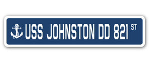 USS Johnston Dd 821 Street Vinyl Decal Sticker