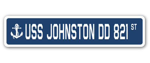 USS Johnston Dd 821 Street Vinyl Decal Sticker