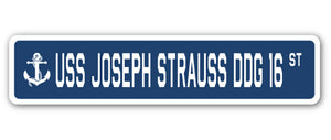 USS Joseph StraUSS Ddg 16 Street Vinyl Decal Sticker