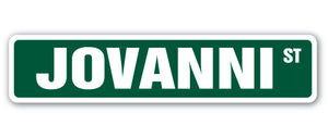 JOVANNI Street Sign