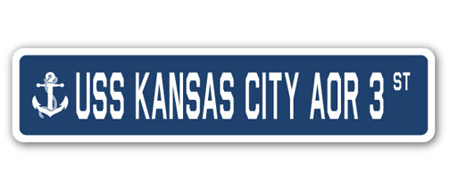 USS Kansas City Aor 3 Street Vinyl Decal Sticker