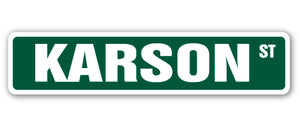 KARSON Street Sign