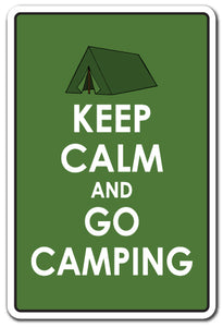 Keep Calm And Go Camping Vinyl Decal Sticker