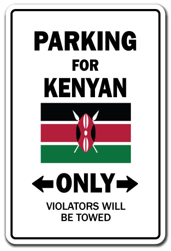 Parking For Kenyan Only Kenya Flag National Pride Vinyl Decal Sticker