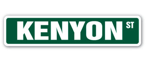 KENYON Street Sign