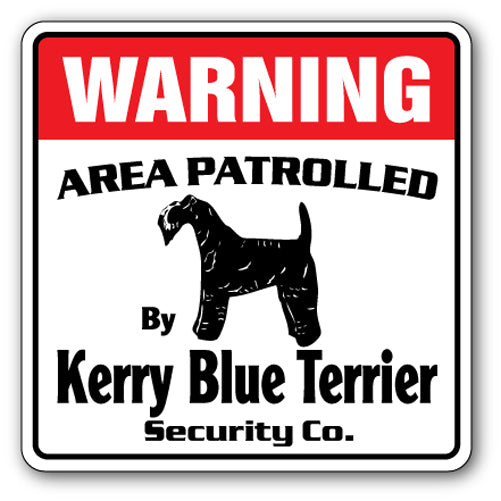 Kerry Blue Terrier Security Vinyl Decal Sticker