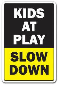 Kids At Play Slow Down Vinyl Decal Sticker