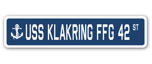 USS Klakring Ffg 42 Street Vinyl Decal Sticker