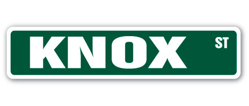 KNOX Street Sign