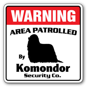 Komondor Security Vinyl Decal Sticker