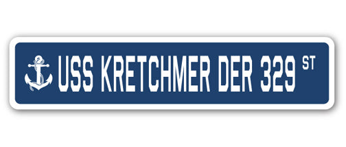 USS Kretchmer Der 329 Street Vinyl Decal Sticker