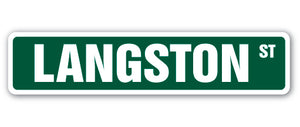 LANGSTON Street Sign