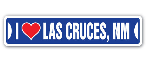 I Love Las Cruces, New Mexico Street Vinyl Decal Sticker